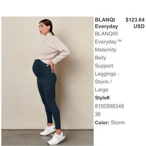 BLANQI Maternity Belly Support Leggings - Storm